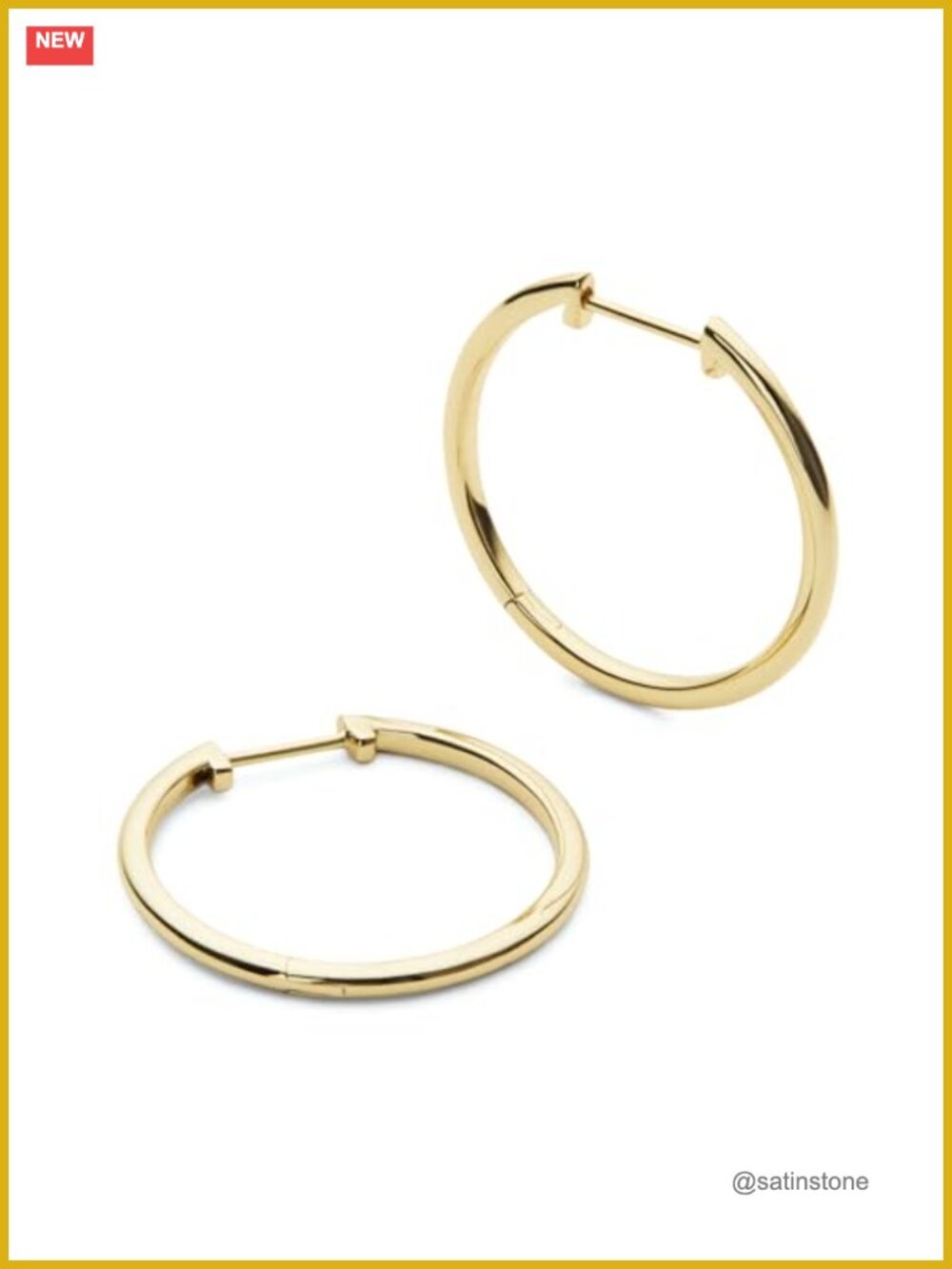14K Gold Plated Hoop Earrings Hypoallergenic Water Resistant Tarnish Free